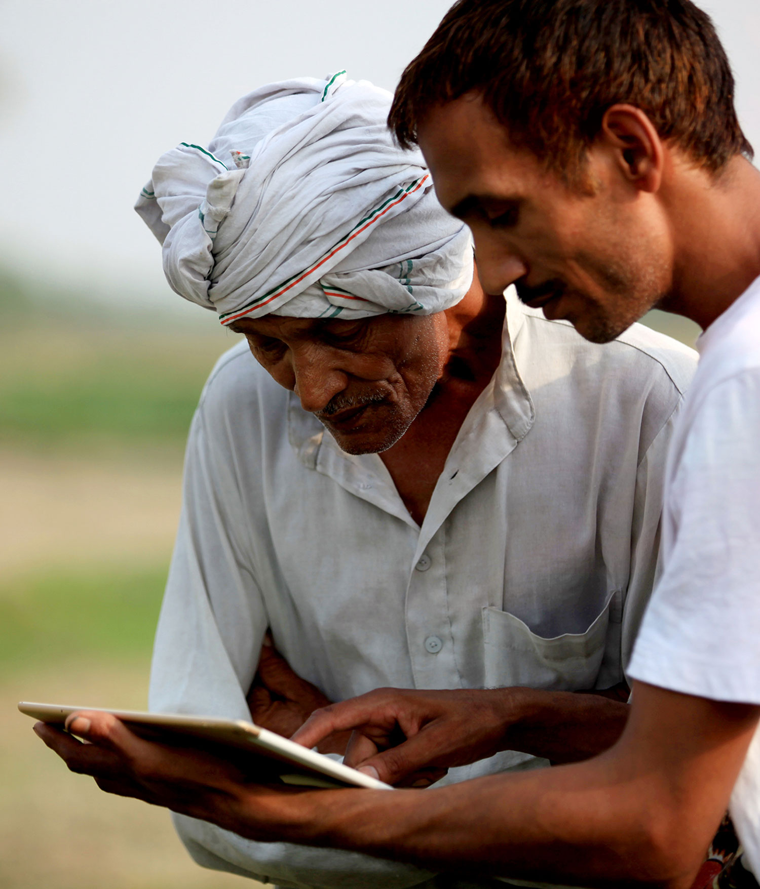 local men with ipad